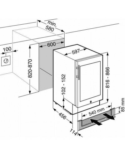 Винна шафа Liebherr UWTes 1672