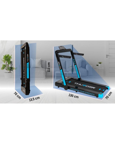 Бігова доріжка електрична Thunder Race Black