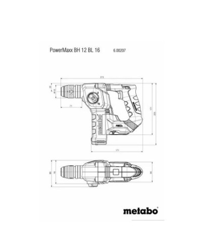 Перфоратор Metabo Powermaxx BH 12 BL 16 (600207850)