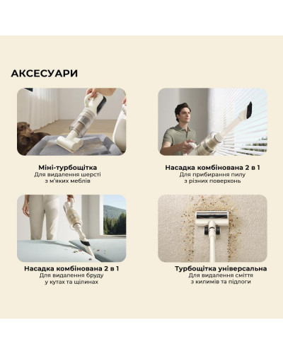 Миючий вертикальний+ручний пилосос (2в1) Dreame Mova K30 Mix (HMV24A)
