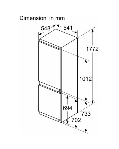 Холодильник з морозильною камерою Bosch KIN86VFE0