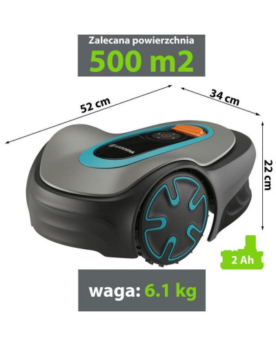 Газонокосарка-робот Gardena Sileno minimo 500 Bluetooth (15202-32)