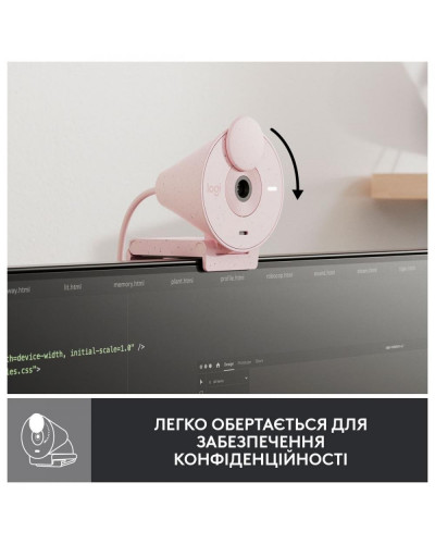 Веб-камера Logitech Brio 300 FHD Rose (960-001448)