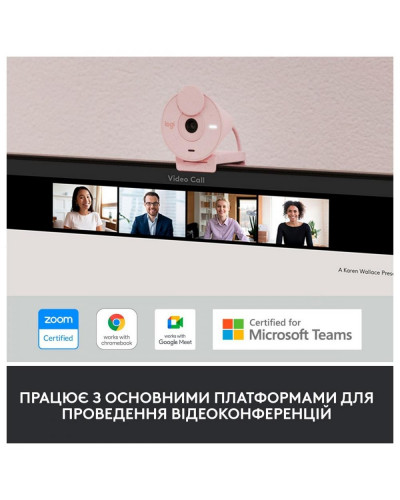 Веб-камера Logitech Brio 300 FHD Rose (960-001448)