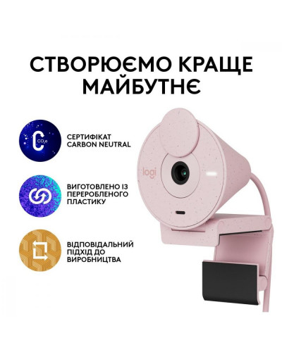 Веб-камера Logitech Brio 300 FHD Rose (960-001448)