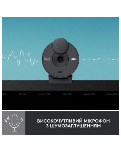 Веб-камера Logitech Brio 300 FHD Graphite (960-001436)