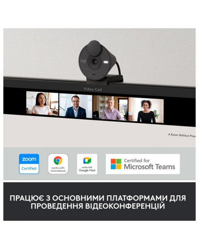 Веб-камера Logitech Brio 300 FHD Graphite (960-001436)