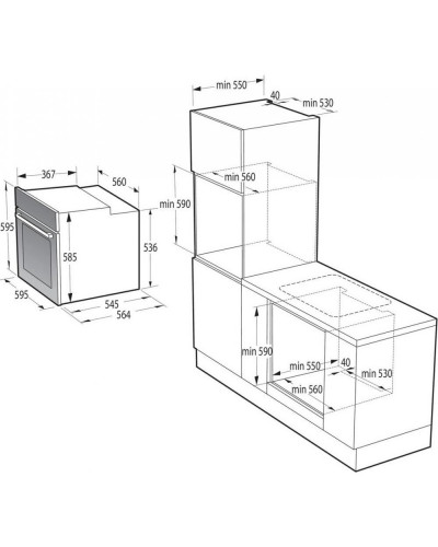 Духовка електрична Gorenje BSA6737ORAW