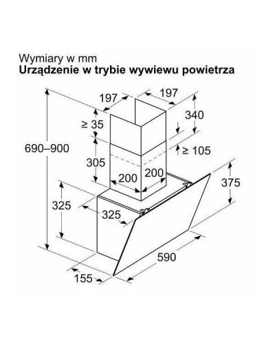 Витяжка похила Bosch DWK65DK60