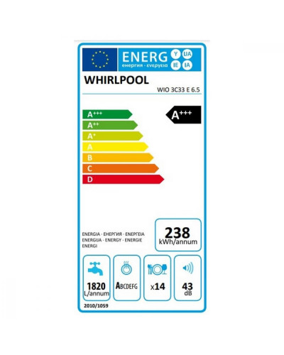 Посудомийна машина Whirlpool WIO 3C33 E6.5