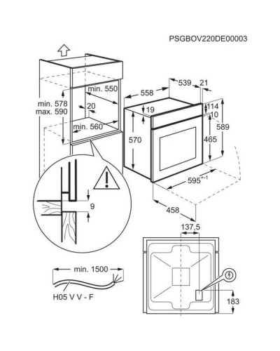 Духовка електрична Electrolux EOF3H50X