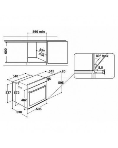 Духовка електрична Whirlpool W7 OM4 4S1 H