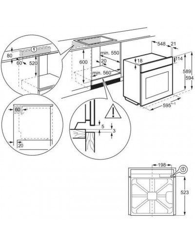 Духовка електрична Electrolux EOD6C77WV