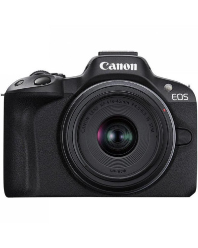 бездзеркальний фотоапарат Canon EOS R50 kit RF-S 18-45mm IS STM + RF-S 55-210mm IS STM Black (5811C034)