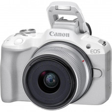 бездзеркальний фотоапарат Canon EOS R50 kit RF-S 18-45mm IS STM White (5812C030)