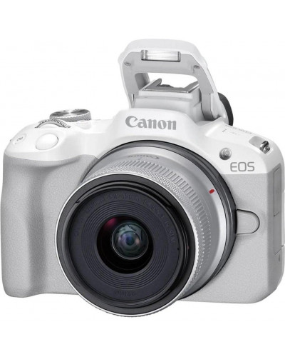 бездзеркальний фотоапарат Canon EOS R50 kit RF-S 18-45mm IS STM White (5812C030)