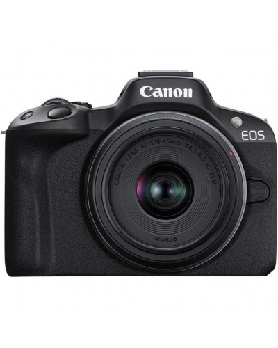 бездзеркальний фотоапарат Canon EOS R50 kit RF-S 18-45mm IS STM Black (5811C033)