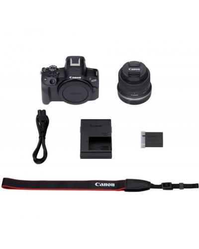 бездзеркальний фотоапарат Canon EOS R50 kit RF-S 18-45mm IS STM Black (5811C033)