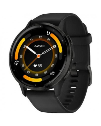 Смарт-годинник Garmin Venu 3 Slate Stainless Steel Bezel with Black Case and Silicone Band (010-02784-01/51)