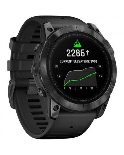 Смарт-годинник Garmin Epix Pro Gen 2 Sapphire 51mm Carbon G. DLC Tit. with Black Band (010-02804-00/01/53)