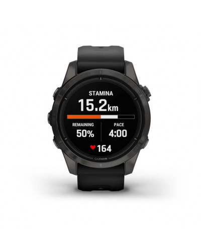 Смарт-годинник Garmin Epix Pro Gen 2 Sapphire 42mm Carbon G. DLC Ti. with Black Band (010-02802-14/15)