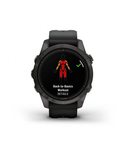 Смарт-годинник Garmin Epix Pro Gen 2 Sapphire 42mm Carbon G. DLC Ti. with Black Band (010-02802-14/15)