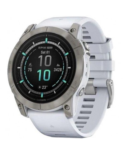 Смарт-годинник Garmin Epix Pro Gen 2 Sapphire 51mm Titanium w. Whitestone Band (010-02804-10/11)