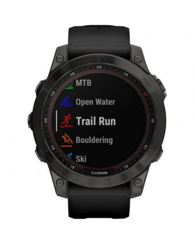 Смарт-часы Garmin Fenix 7 Sapphire Solar Carbon Gray DLC Titanium with Black Band (010-02540-20/21)