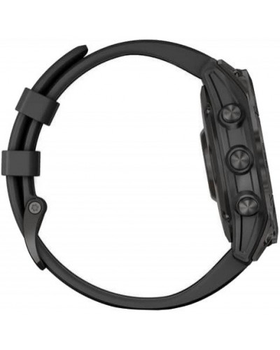 Смарт-часы Garmin Fenix 7 Sapphire Solar Carbon Gray DLC Titanium with Black Band (010-02540-20/21)