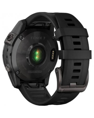 Смарт-годинник Garmin Fenix 7 Sapphire Solar Carbon Gray DLC Titanium with Black Band (010-02540-20/21)