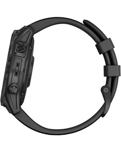 Смарт-годинник Garmin Fenix 7 Sapphire Solar Carbon Gray DLC Titanium with Black Band (010-02540-20/21)