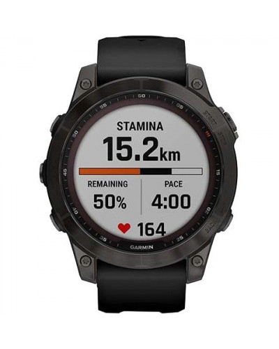 Смарт-часы Garmin Fenix 7 Sapphire Solar Carbon Gray DLC Titanium with Black Band (010-02540-20/21)