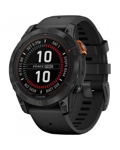 Смарт-годинник Garmin Fenix 7 Pro Solar Slate Gray w. Black Band (010-02777-00/01)