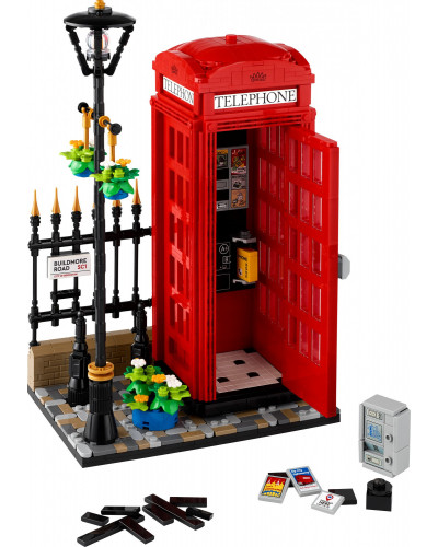 Блоковый конструктор LEGO Красная лондонская телефонная будка (21347)