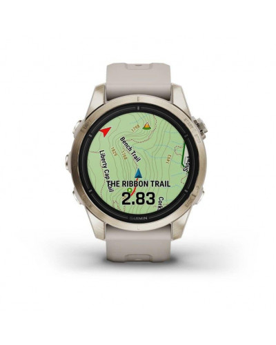 Смарт-часы Garmin Epix Pro Gen 2 Sapphire 42mm Soft Gold w. Light S. Band (010-02802-10/11)