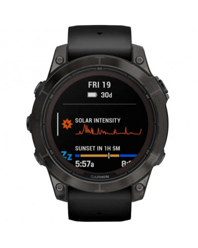 Смарт-годинник Garmin Fenix 7 Pro Sapphire Solar Carbon G. DLC Tit. with Black Band (010-02777-10/11/54)