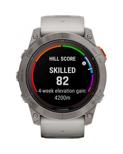 Смарт-годинник Garmin Fenix 7X Pro Sapphire Solar Titanium w. Fog Gray/Ember O. Band (010-02778-14/15/64)