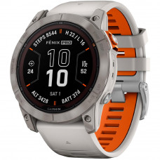 Смарт-годинник Garmin Fenix 7X Pro Sapphire Solar Titanium w. Fog Gray/Ember O. Band (010-02778-14/15/64)