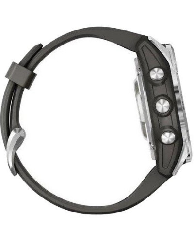 Смарт-годинник Garmin Fenix 7S Pro Solar Silver w. Graphite Band (010-02776-00/01)