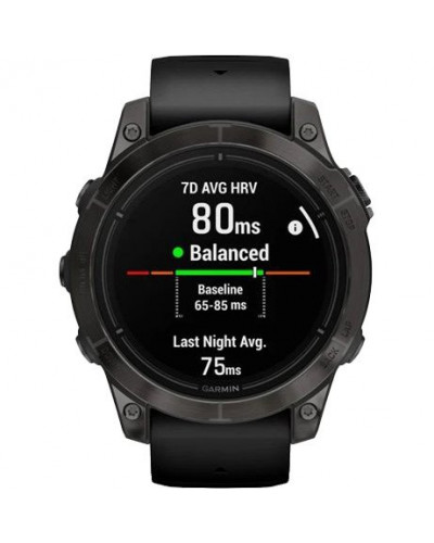 Смарт-годинник Garmin Epix Pro Gen 2 Sapphire 47mm Carbon G. DLC Tit. with Black Band (010-02803-10/11/54)