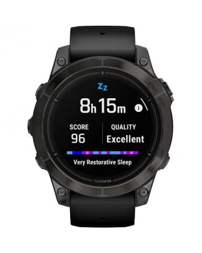 Смарт-годинник Garmin Epix Pro Gen 2 Sapphire 47mm Carbon G. DLC Tit. with Black Band (010-02803-10/11/54)