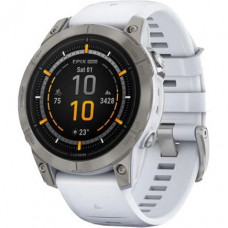 Смарт-годинник Garmin Epix Pro Gen 2 Sapphire 47mm Titanium w. Whitestone Band (010-02803-20/21)