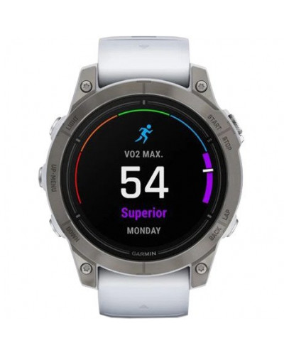 Смарт-годинник Garmin Epix Pro Gen 2 Sapphire 47mm Titanium w. Whitestone Band (010-02803-20/21)