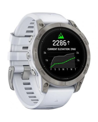 Смарт-годинник Garmin Epix Pro Gen 2 Sapphire 47mm Titanium w. Whitestone Band (010-02803-20/21)