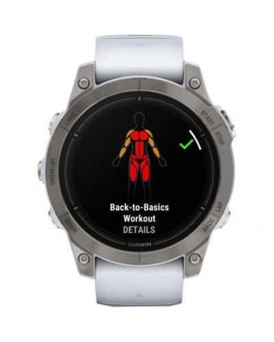 Смарт-годинник Garmin Epix Pro Gen 2 Sapphire 47mm Titanium w. Whitestone Band (010-02803-20/21)