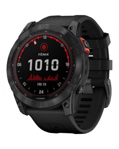 Смарт-годинник Garmin Fenix 7X Solar Slate Gray with Black Band (010-02541-00/01/0A)