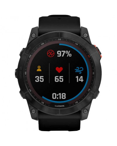 Смарт-годинник Garmin Fenix 7X Solar Slate Gray with Black Band (010-02541-00/01/0A)