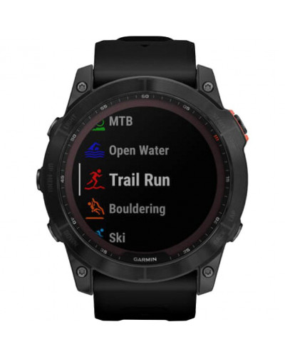 Смарт-годинник Garmin Fenix 7X Solar Slate Gray with Black Band (010-02541-00/01/0A)