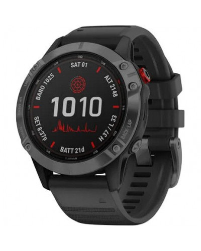 Смарт-годинник Garmin Fenix 6 Pro Solar Edition Slate Gray With Black Band (010-02410-15/14)