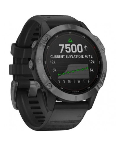 Смарт-годинник Garmin Fenix 6 Pro Solar Edition Slate Gray With Black Band (010-02410-15/14)